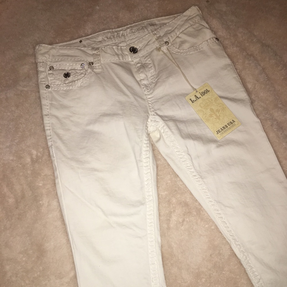 NWT L.a Idol white jeans